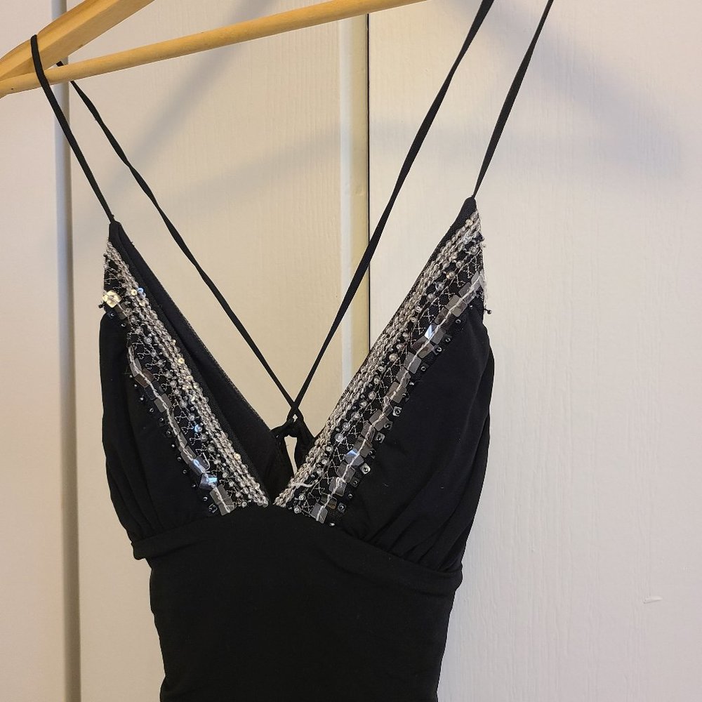 BCBG Strappy beaded y2k dress